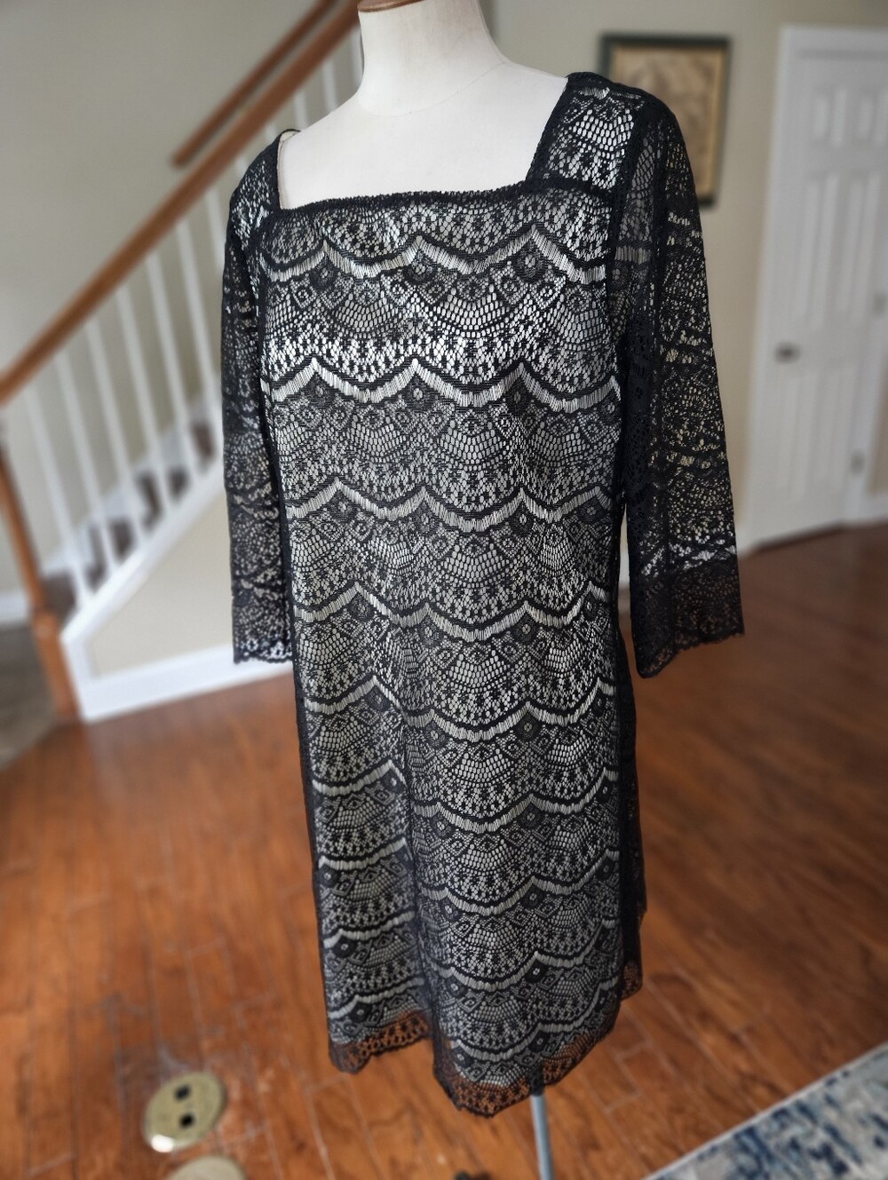 Alex Marie Black Lace Dress Size 14
